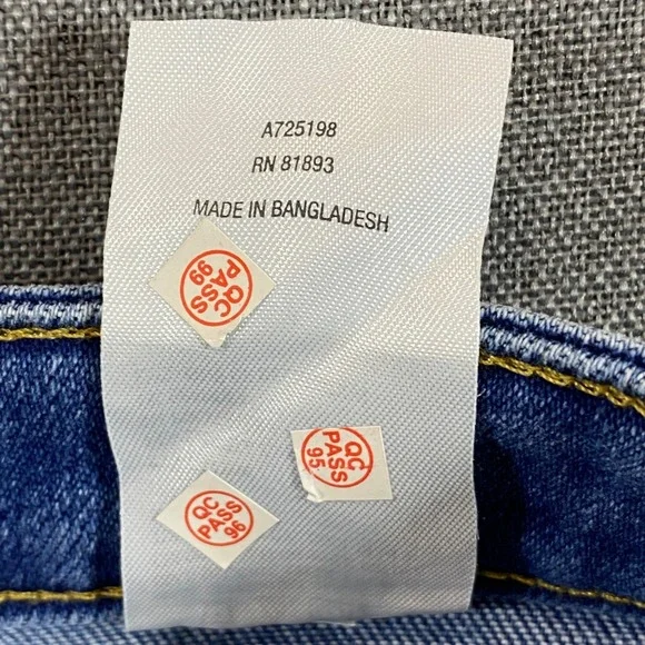 Mally Roncal Womens Wide Leg Jeans Medium Wash Raw Hem Size 4 High Rise Denim - Picture 9 of 11